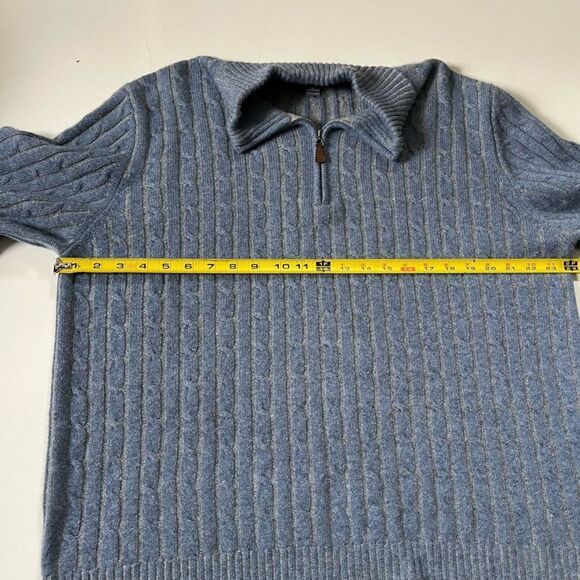 Amicale 100% Cashmere Plaited Cable Cashmere 1/4-Zip XXL - Picture 9 of 9